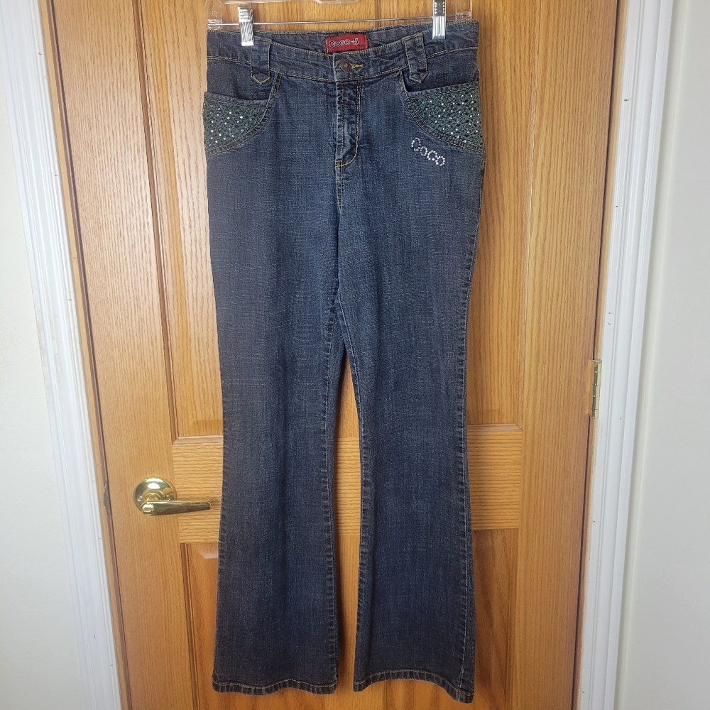 Coco-5 Jean's Bootcut Bling Pockets Sz 29